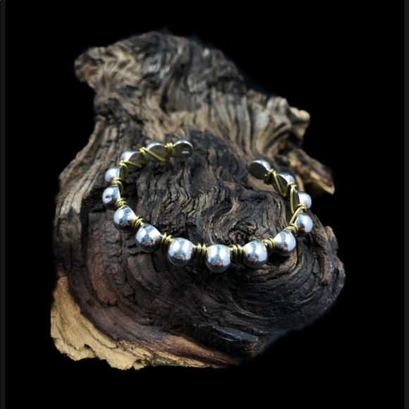 Silpada Sterling Silver and Brass Wire Cuff Bracelet - Picture 6 of 17